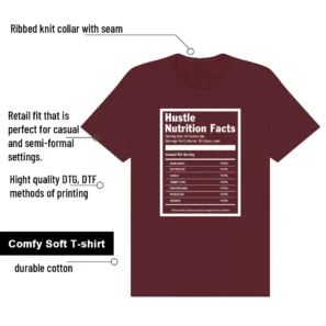 Dunk Low Bordeaux Hustle Facts Shirt features