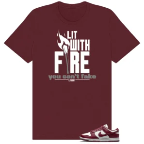 Dunk Low Bordeaux LIT WITH FIRE Shirt