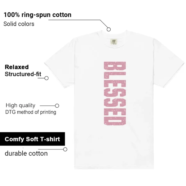 Dunk Low Next Nature Elemental Pink Blessed Shirt features