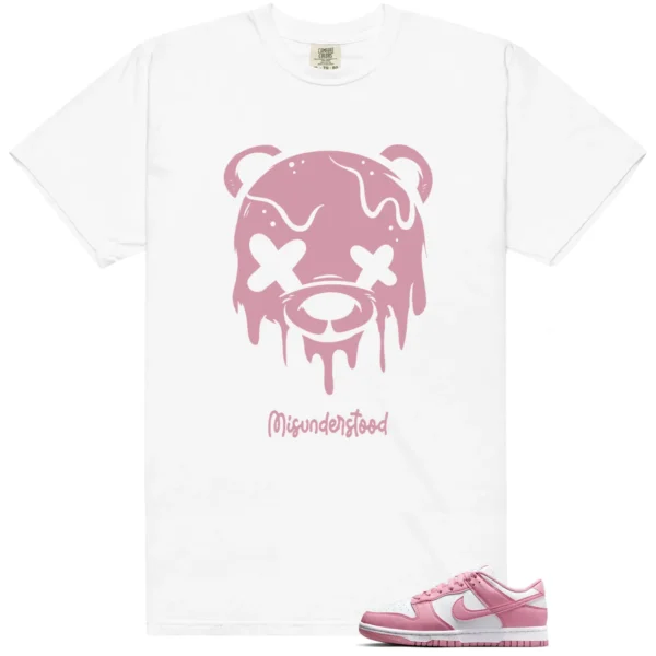 Dunk Low Next Nature Elemental Pink Drippy Bear Shirt