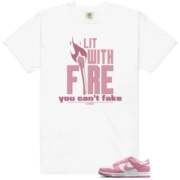 Dunk Low Next Nature Elemental Pink LIT WITH FIRE Shirt