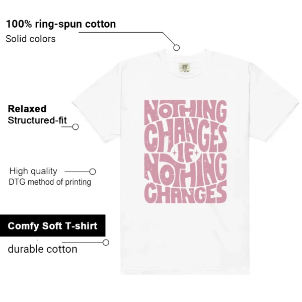 Dunk Low Next Nature Elemental Pink Nothing Changes Shirt features