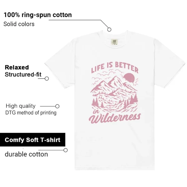 Dunk Low Next Nature Elemental Pink Wilderness Shirt features