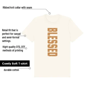 Dunk Low Next Nature Flax Coconut Milk Blessed Shirt features