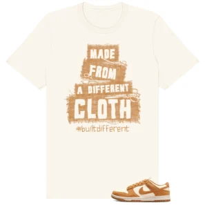 Dunk Low Next Nature Flax Coconut Milk Built Different Shirt
