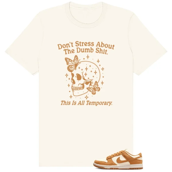 Dunk Low Next Nature Flax Coconut Milk Don't Stress Shirt