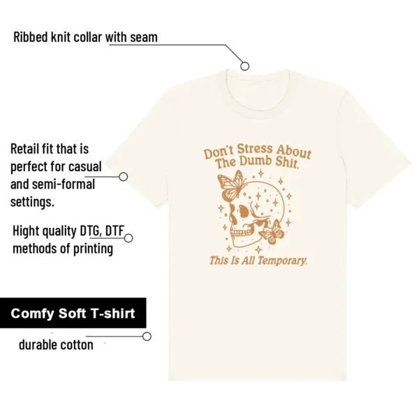 Dunk Low Next Nature Flax Coconut Milk Don't Stress Shirt features