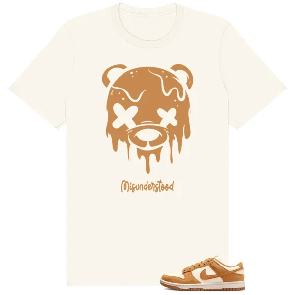 Dunk Low Next Nature Flax Coconut Milk Drippy Bear Shirt