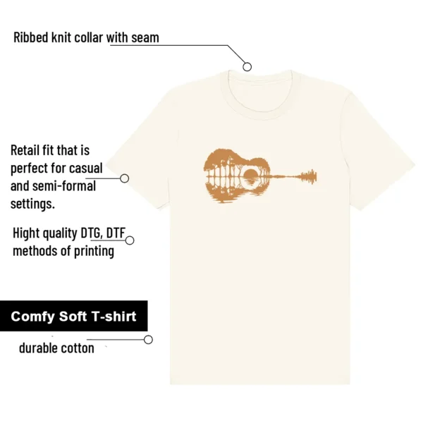 Dunk Low Next Nature Flax Coconut Milk Guitar Shirt features