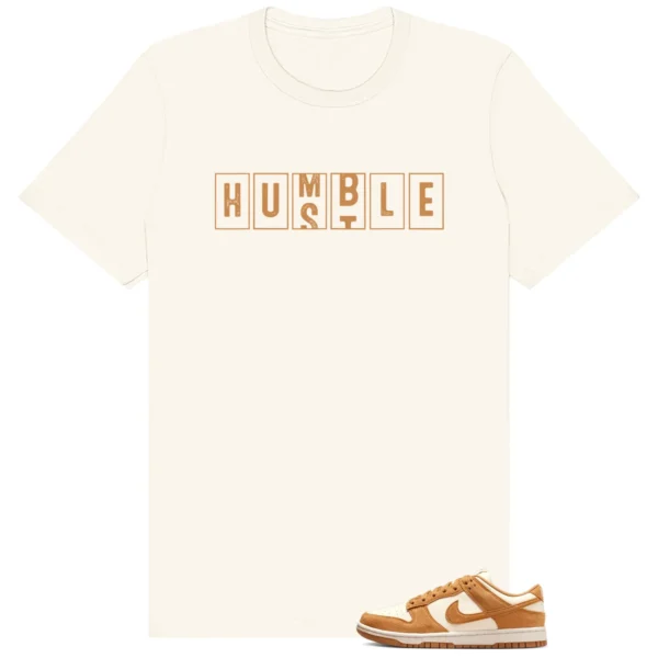 Dunk Low Next Nature Flax Coconut Milk Hustle Humble Shirt