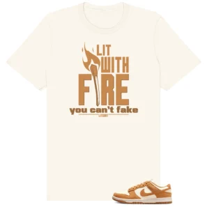 Dunk Low Next Nature Flax Coconut Milk LIT WITH FIRE Shirt