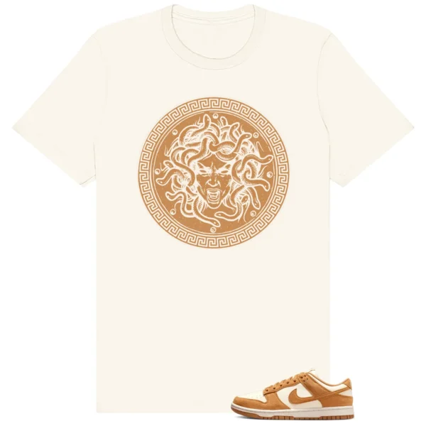 Dunk Low Next Nature Flax Coconut Milk Medusa Shirt