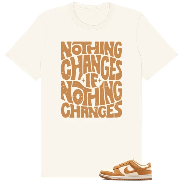 Dunk Low Next Nature Flax Coconut Milk Nothing Changes Shirt