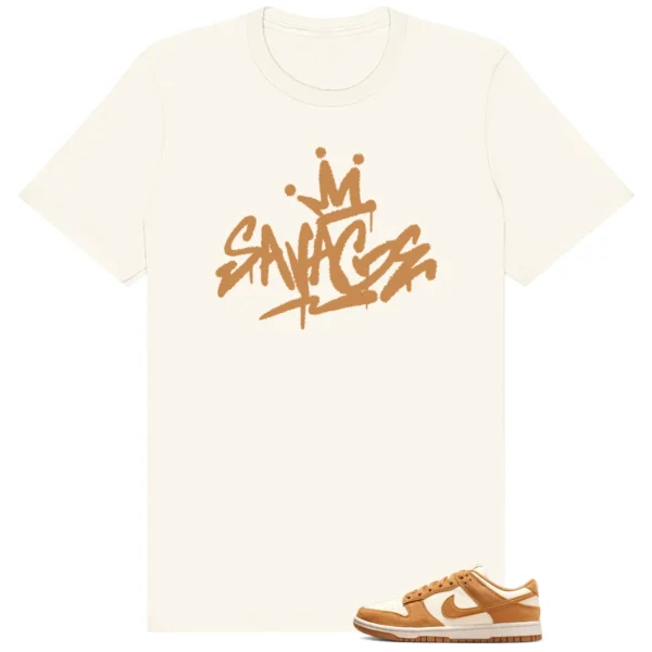 Dunk Low Next Nature Flax Coconut Milk Savage Shirt