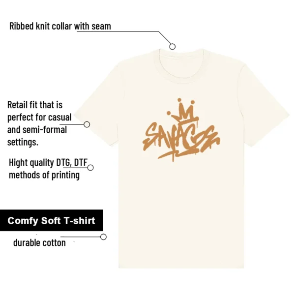 Dunk Low Next Nature Flax Coconut Milk Savage Shirt features