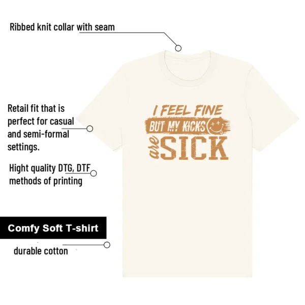Dunk Low Next Nature Flax Coconut Milk Sick Kicks Shirt features