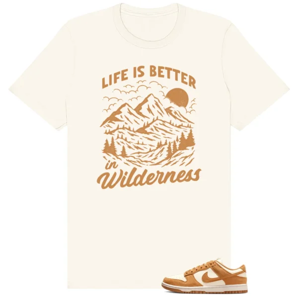 Dunk Low Next Nature Flax Coconut Milk Wilderness Shirt