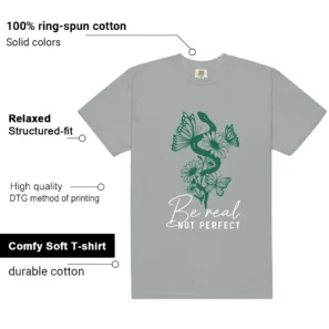 Essential Evergreen Aura Be Real Shirt features