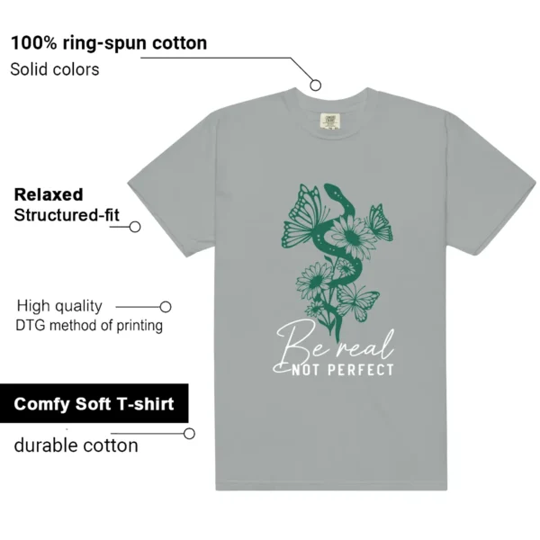 Essential Evergreen Aura Be Real Shirt features
