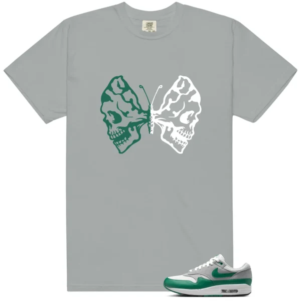 Essential Evergreen Aura Butterfly Skulls Matching Tees