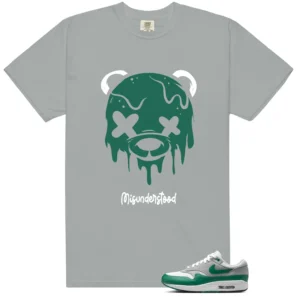 Essential Evergreen Aura Drippy Bear Graphic Shirt