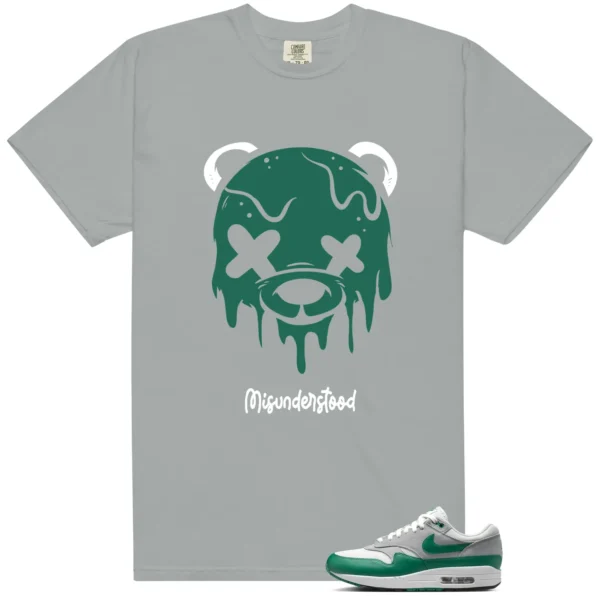 Essential Evergreen Aura Drippy Bear Graphic Shirt