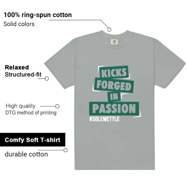 Essential Evergreen Aura Passion Kicks Graphic Shirt features