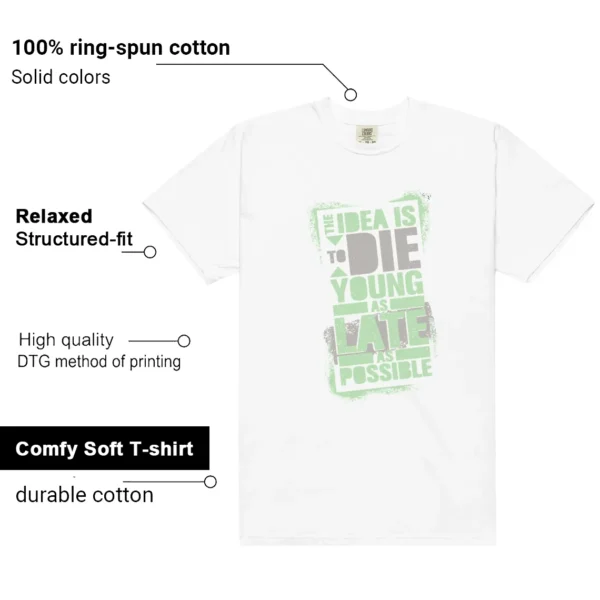 Essential Vapor Green Die Young Matching Tees features