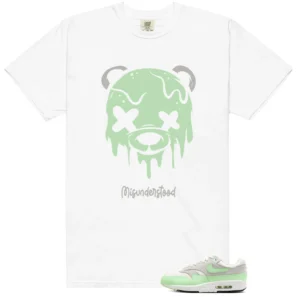 Essential Vapor Green Drippy Bear Graphic Shirt
