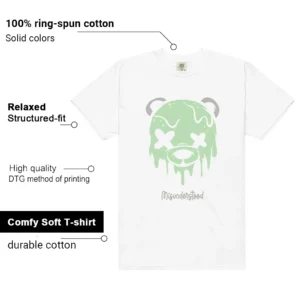 Essential Vapor Green Drippy Bear Graphic Shirt features