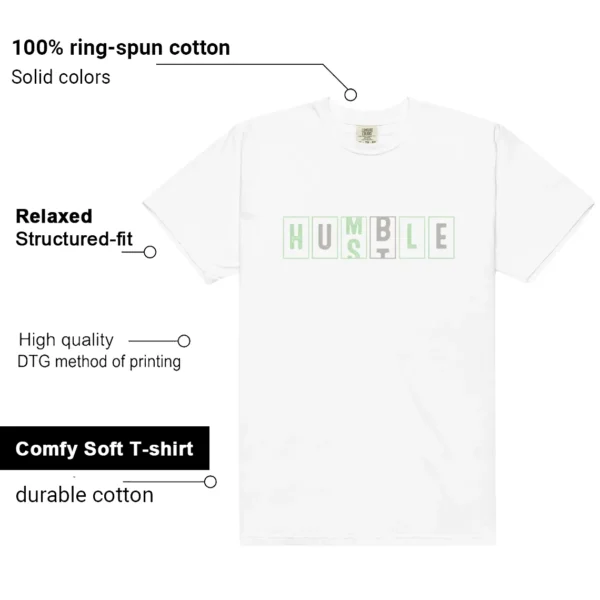 Essential Vapor Green Hustle Humble Match Shirt features