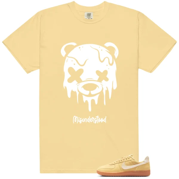Field General Butter Soft Yellow Drippy Bear Graphic Shirt