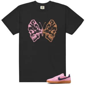 Field General Elemental Pink Butterfly Skulls Shirt