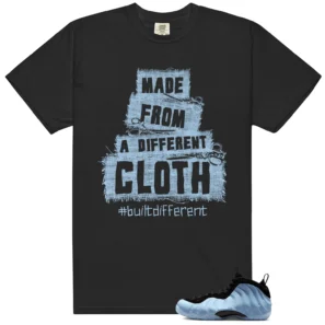 Foamposite Psychic Blue Built Different Shirt