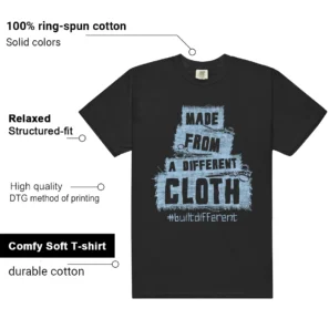 Foamposite Psychic Blue Built Different Shirt features