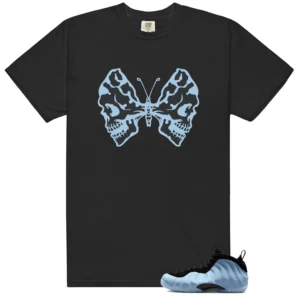 Foamposite Psychic Blue Butterfly Skulls Shirt