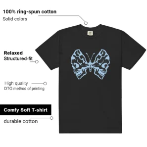Foamposite Psychic Blue Butterfly Skulls Shirt features