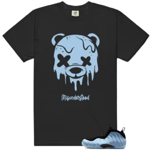 Foamposite Psychic Blue Drippy Bear Shirt