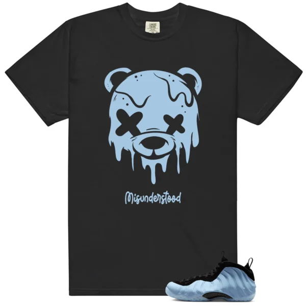Foamposite Psychic Blue Drippy Bear Shirt