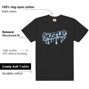 Foamposite Psychic Blue Hustle Drip Shirt features