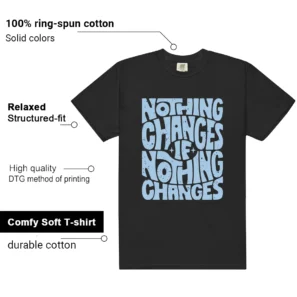 Foamposite Psychic Blue Nothing Changes Shirt features