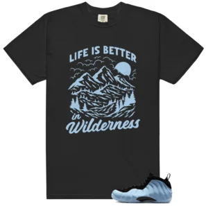Foamposite Psychic Blue Wilderness Shirt