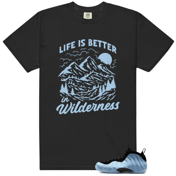 Foamposite Psychic Blue Wilderness Shirt