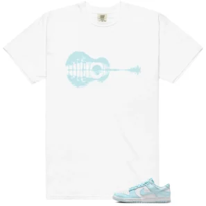 Guitar Shirt for Nike Dunk Low Glacier Blue Sneaker