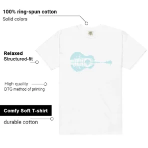 Guitar Shirt for Nike Dunk Low Glacier Blue Sneaker features