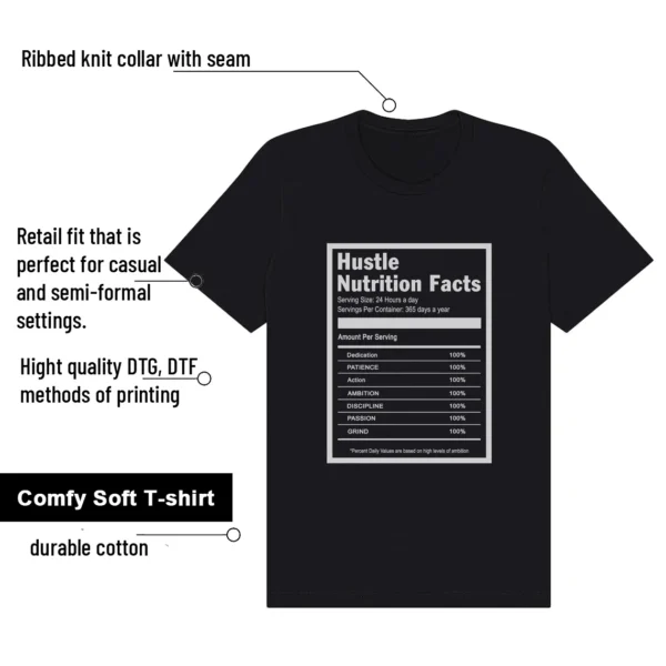 Hustle Facts Tee Perfect for ASICS Gel-1130 Black Pure Silver | Success Mindset features