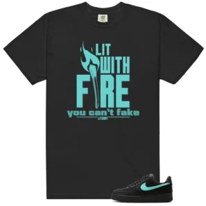 LIT WITH FIRE Shirt to match Air Force 1 Tiffany