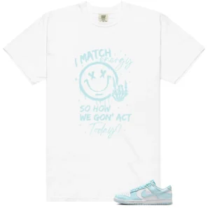 Nike Dunk Low Glacier Blue Matching Tee Shirt - Match Energy