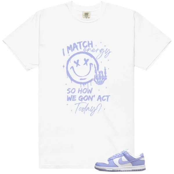 Nike Dunk Low Next Nature Lilac Matching Tee Shirt - Match Energy