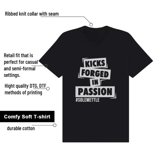 Passion Kicks Tee - Perfect Match for ASICS Gel-1130 Black Pure Silver features